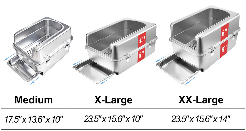 Pull-Out Sifting Cat Litter Box with Lid M339829