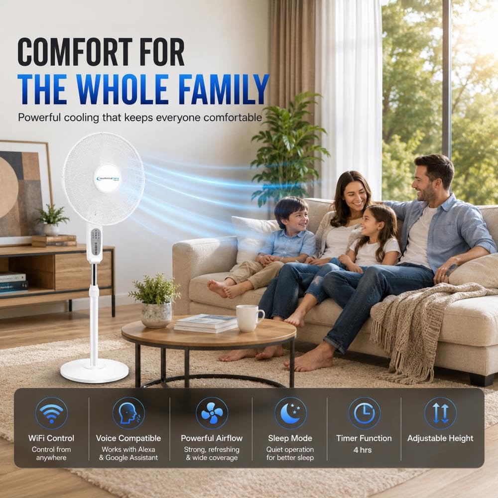 16" Standing Fan with WiFi Control V2905