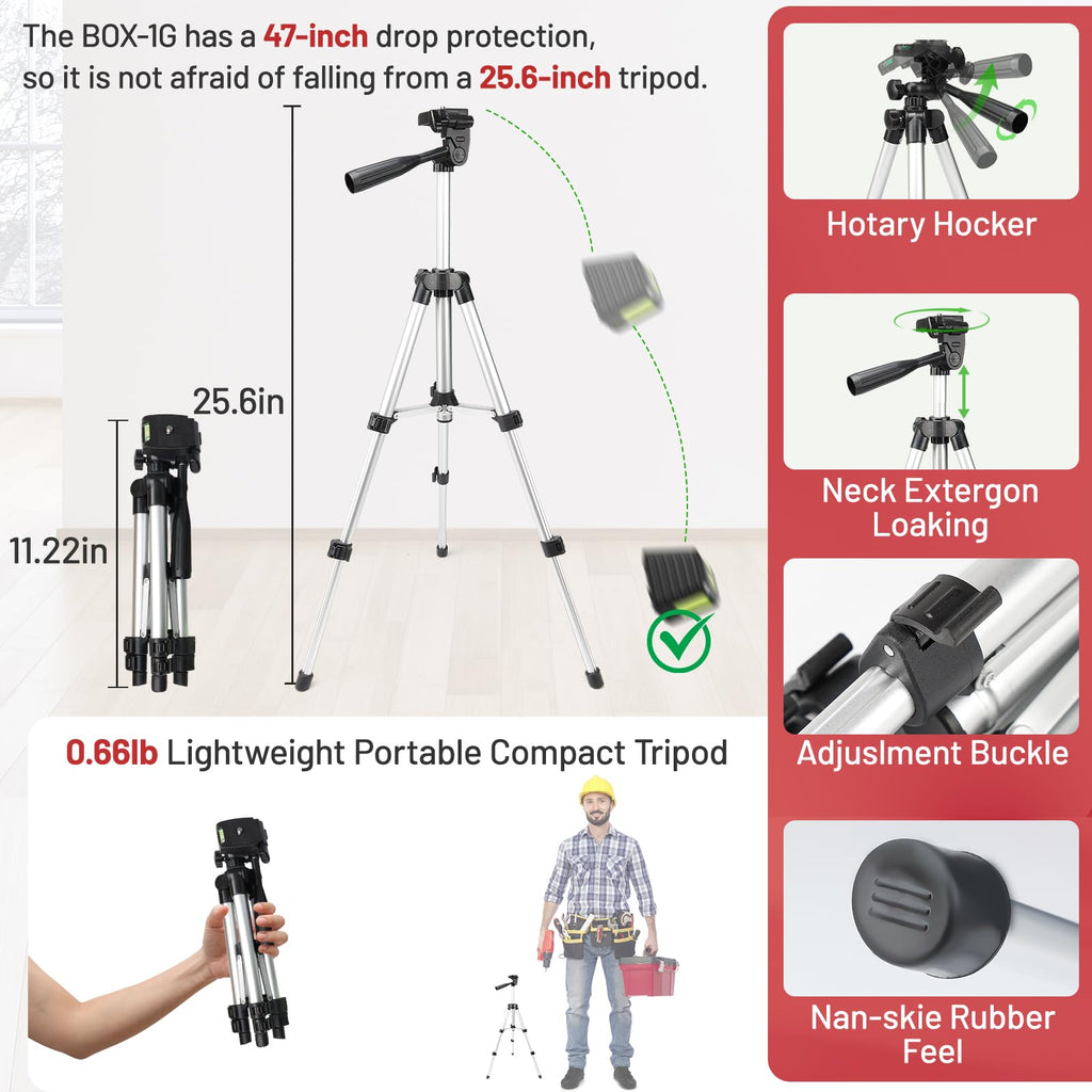 150Ft Red Self Leveling Laser Level with Tripod R757479