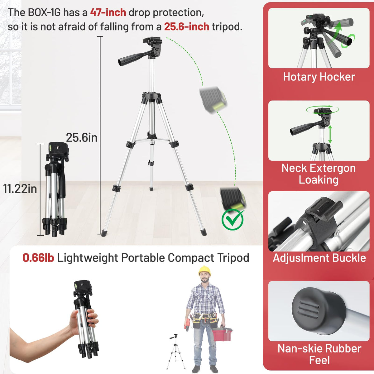150Ft Red Self Leveling Laser Level with Tripod R757479