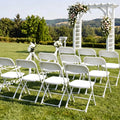 10 Pack White Plastic Folding Chair B2561