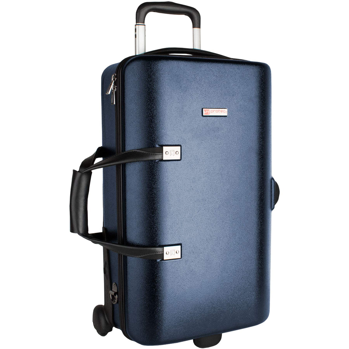 Blue Triple Trumpet Case with Wheels C4960