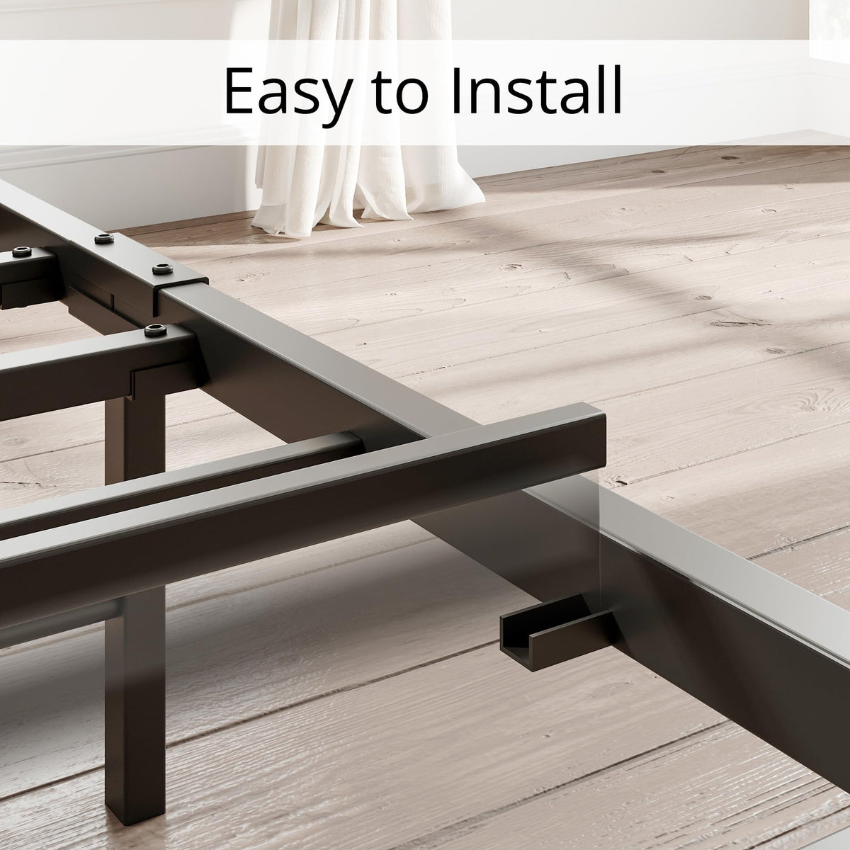 Queen Size Bed Frame with Storage Headboard and Charging Station E731018