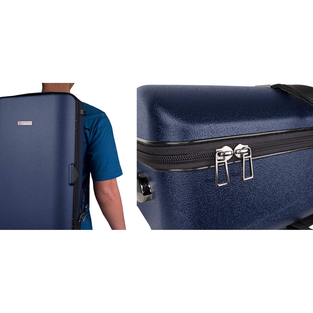 Blue Triple Trumpet Case with Wheels C4960