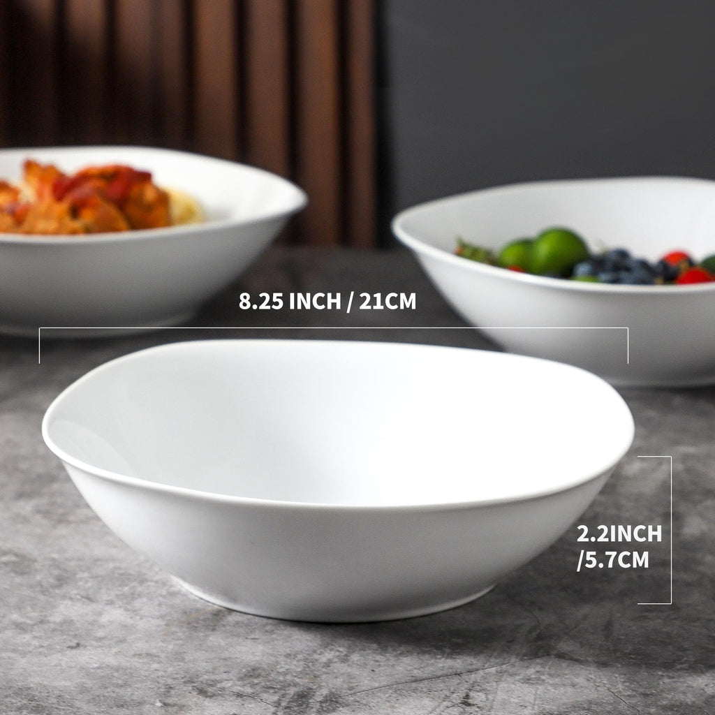 4 Pc 35 oz Porcelain Pasta Bowls S28191