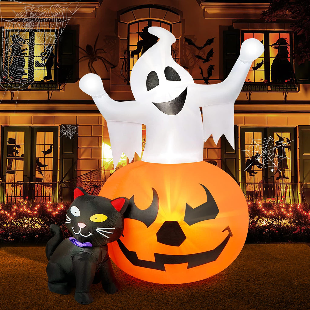 5 FT Halloween Inflatables Outdoor Ghost Pumpkin Black Cat Decor M923