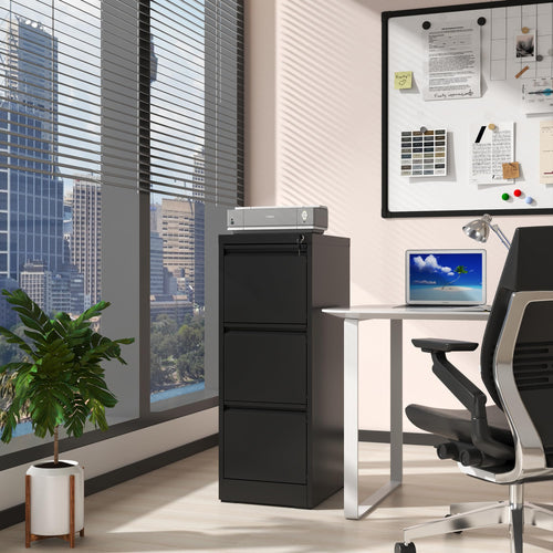 3 Drawer Metal File Cabinet with Lock H534505