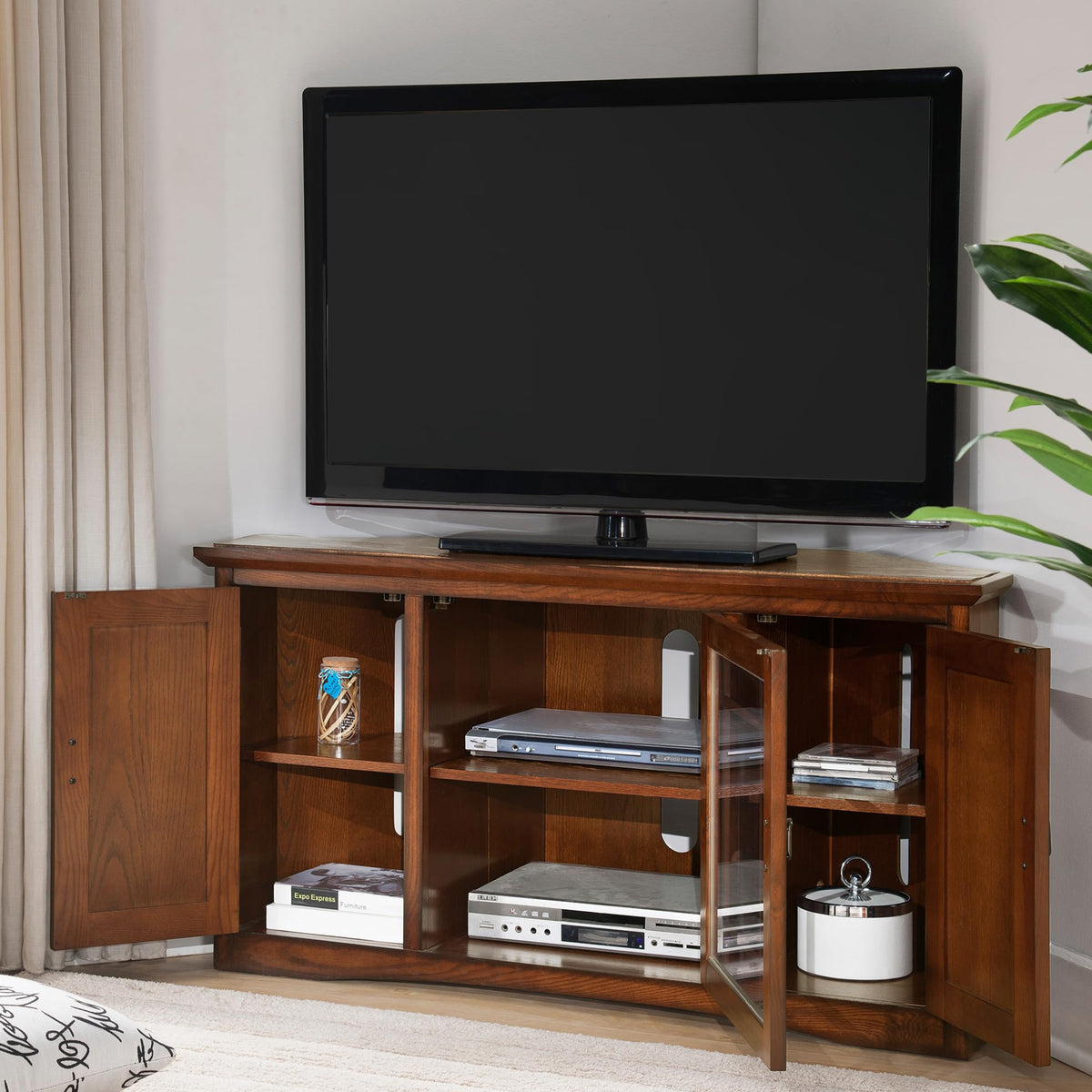 Mission Oak Corner TV Stand G270076