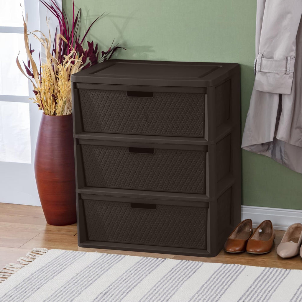 3 Drawer Storage Organizer Tower with Carry Handles O546