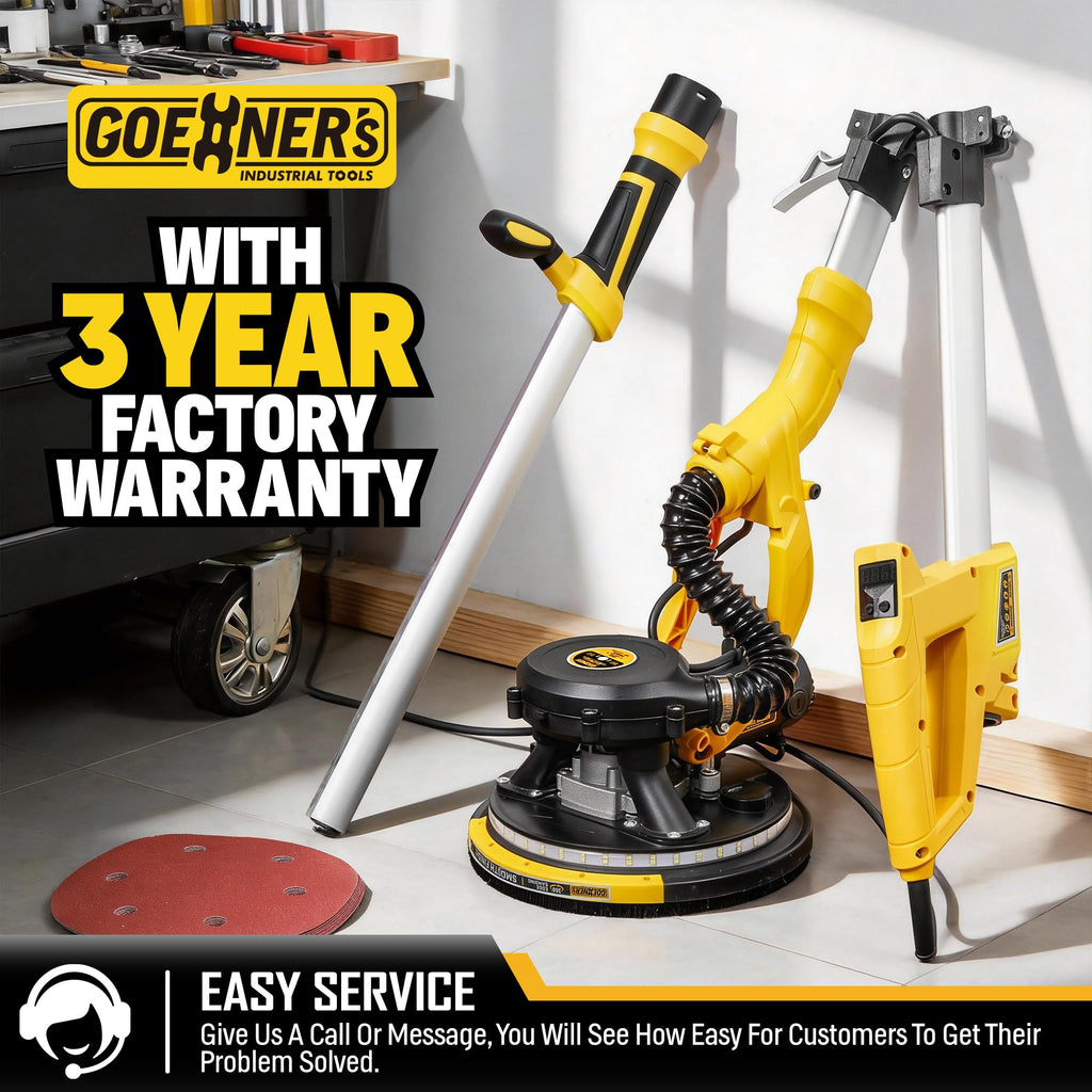 950W Electric Drywall Sander with Vacuum Dust Collector B6752