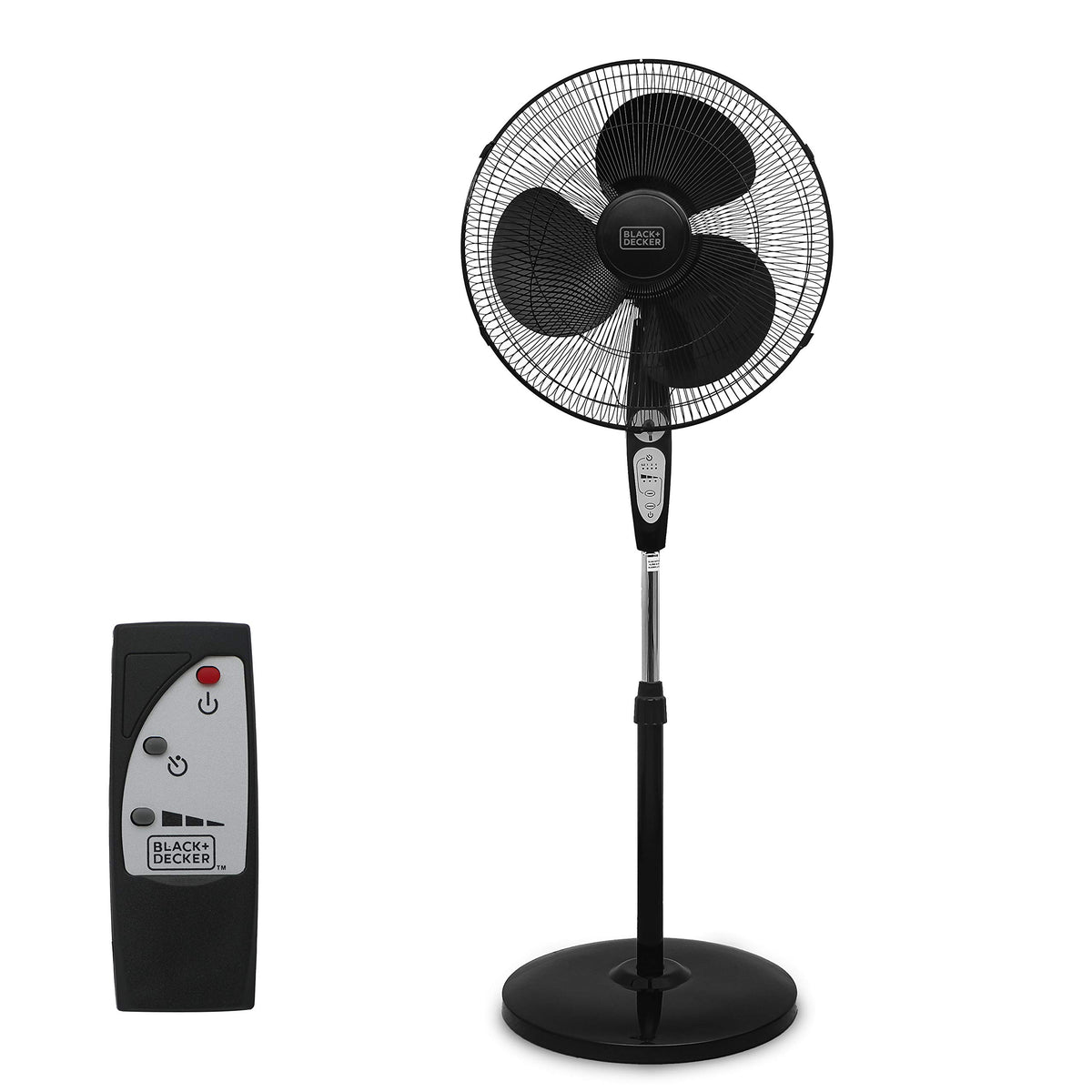 18" Oscillating Pedestal Fan with Remote, Black G211187