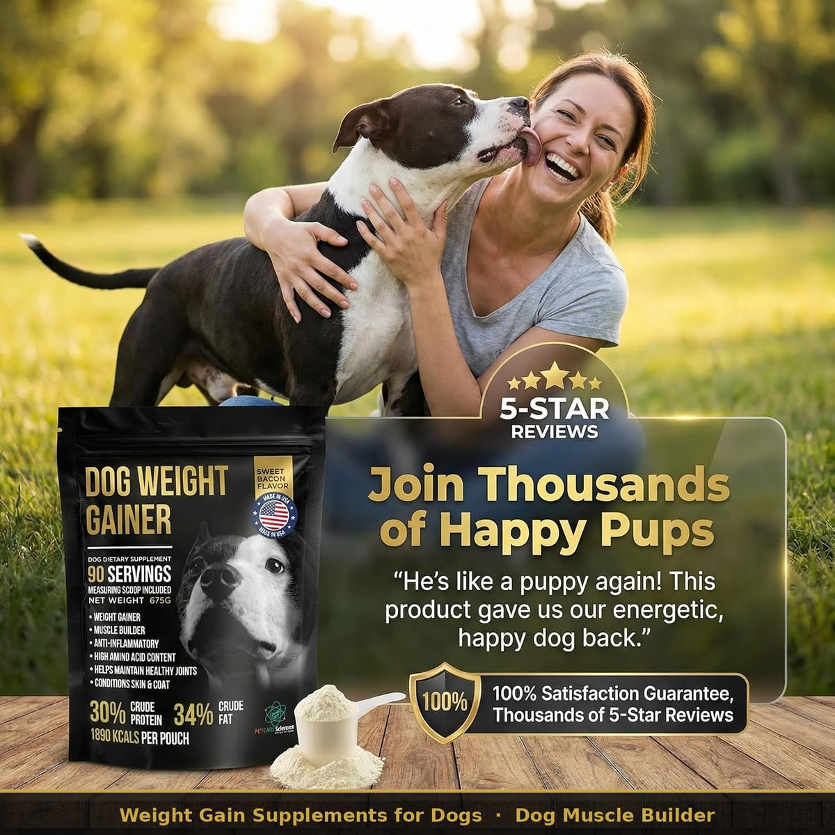 High Calorie Dog Weight Gainer 90 Servings 1.5 lbs V22826
