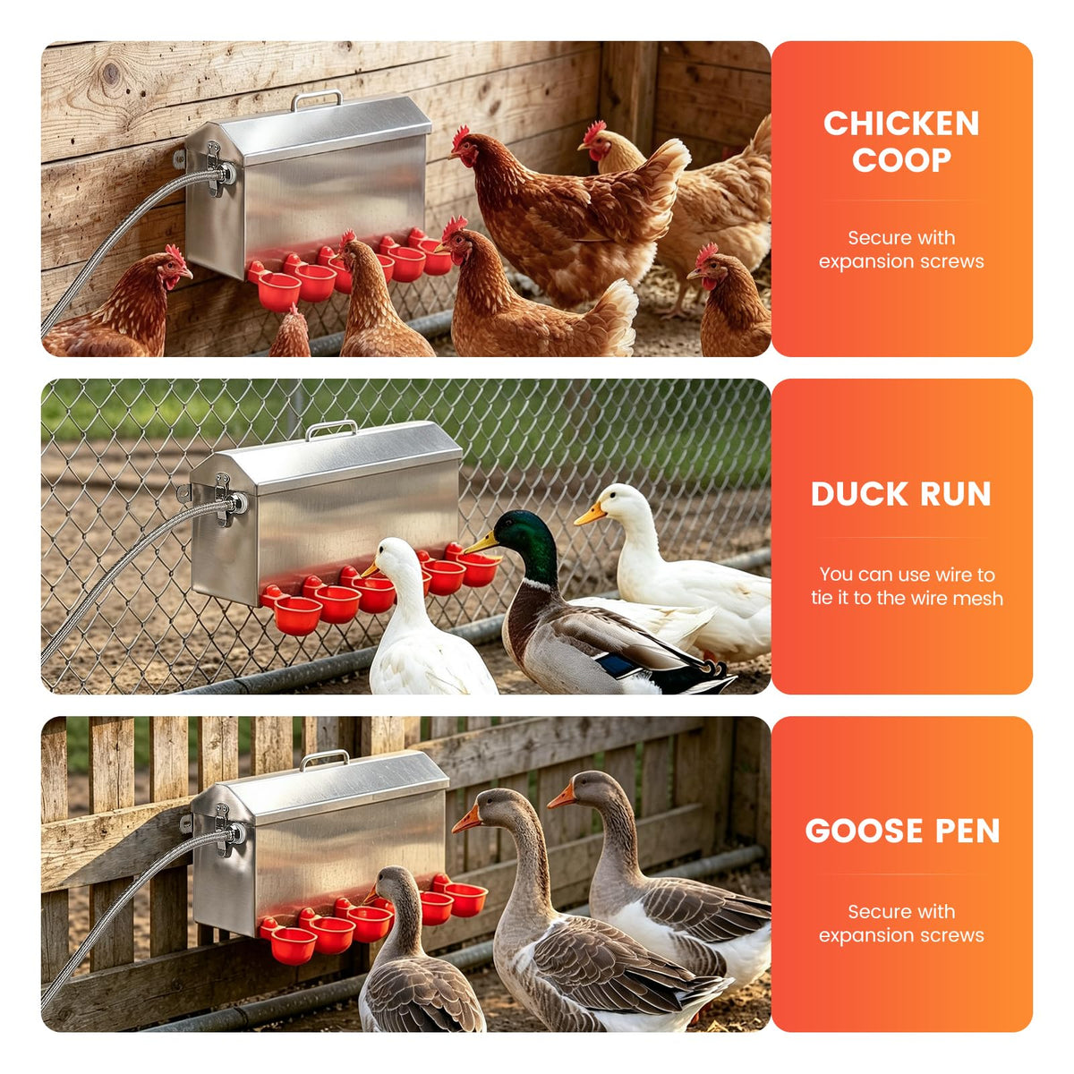 1.5 Gallon Metal Automatic Chicken Waterer O4537
