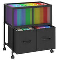 Rolling File Cart with 2 Fabric Drawers E7222
