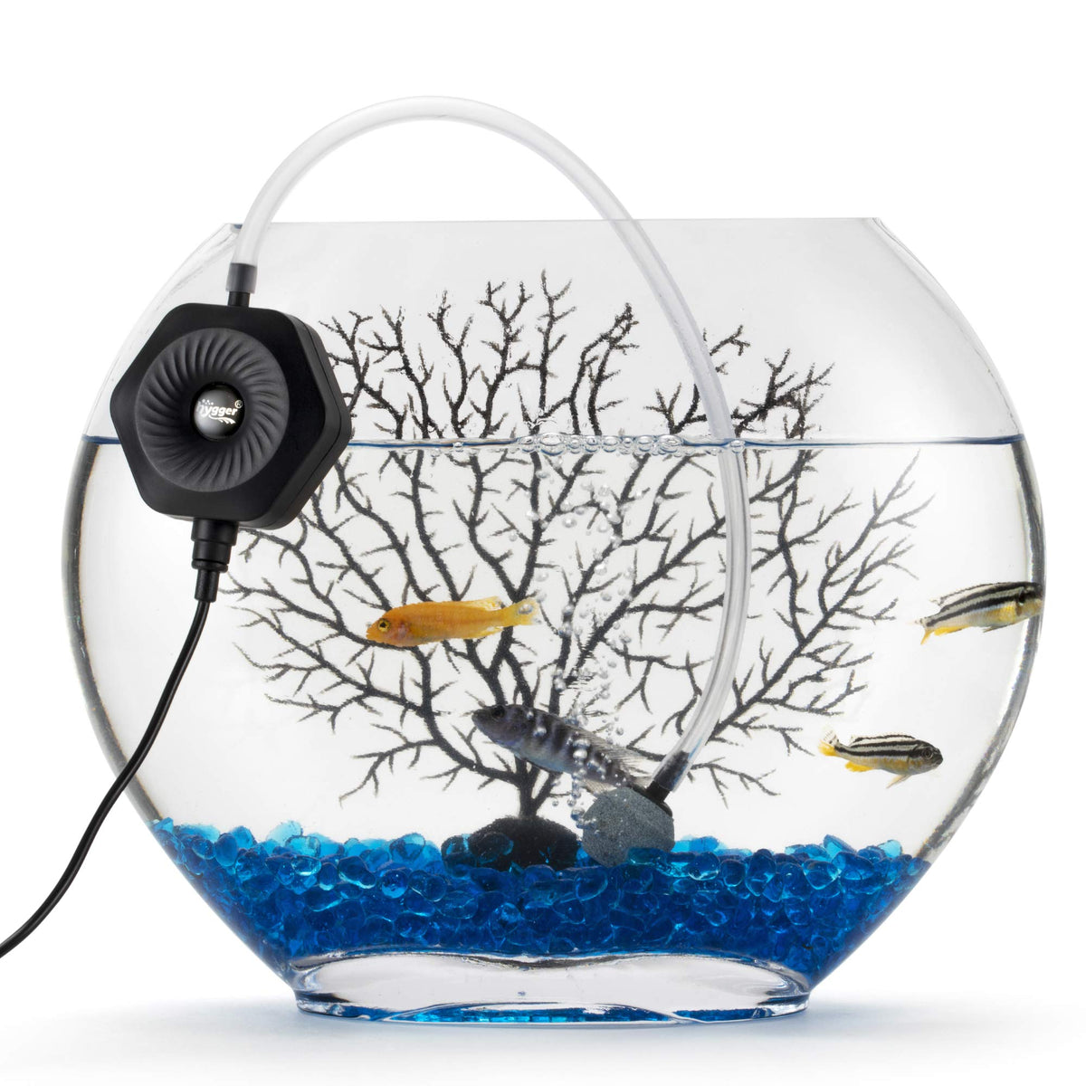 Quiet Mini Aquarium Air Pump with Air Stone Tubing Suction Cup V205