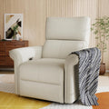 Fabric Light Gray Swivel Rocker Recliner Chair D9891