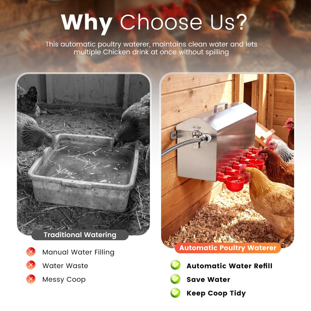 1.5 Gallon Metal Automatic Chicken Waterer O4537