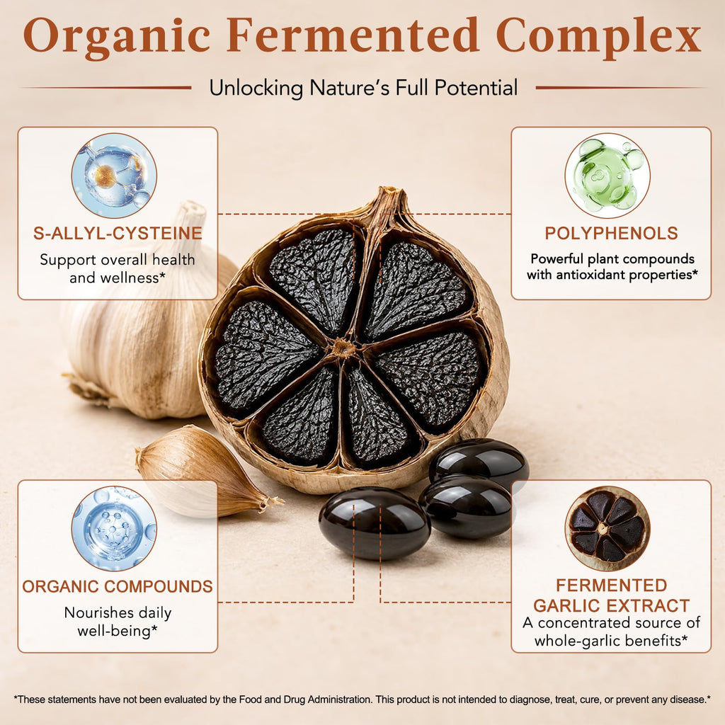 Black Garlic Extract 6000mg Vegetarian 120 Softgels S71309