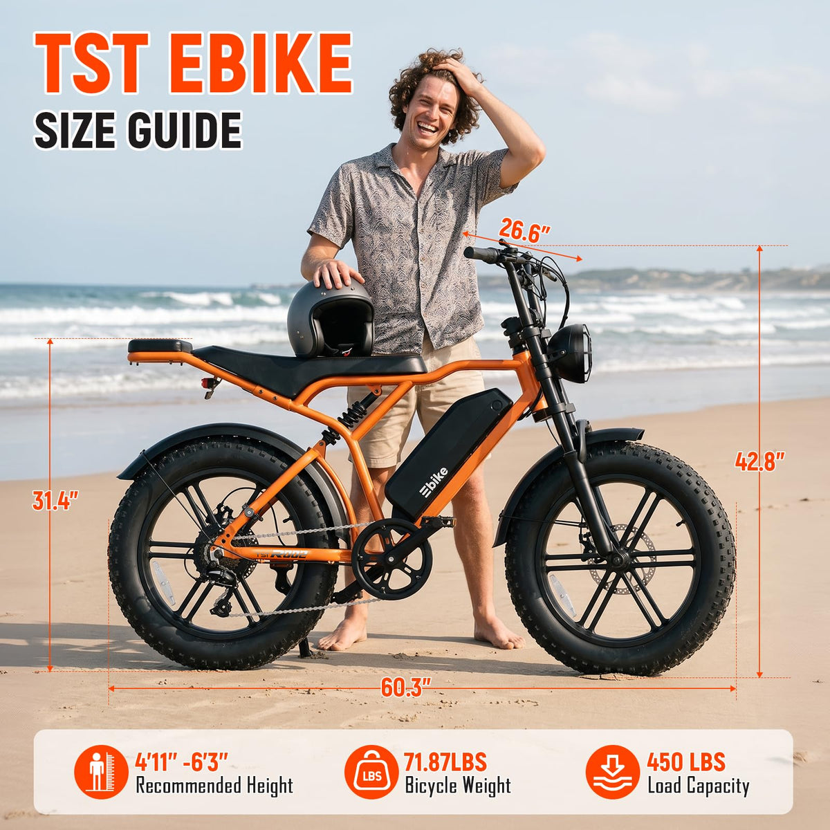 Electric Bike 2000W Peak Motor 48V Removable Battery Y398073