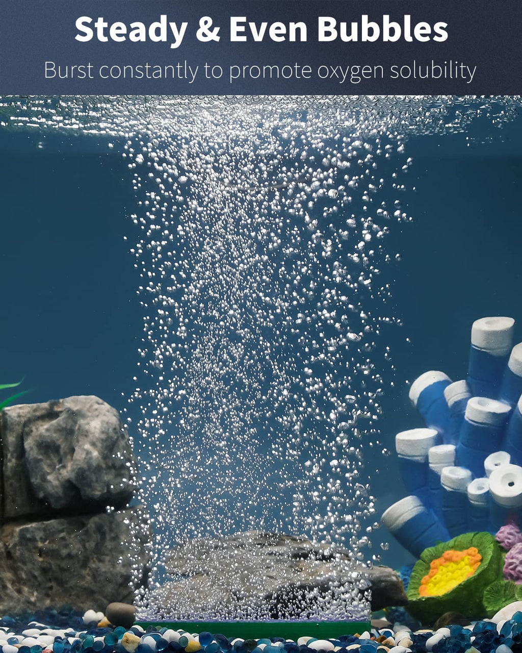 4 Inch Aquarium Air Stone Bar Bubbler, 4 Pack I2699