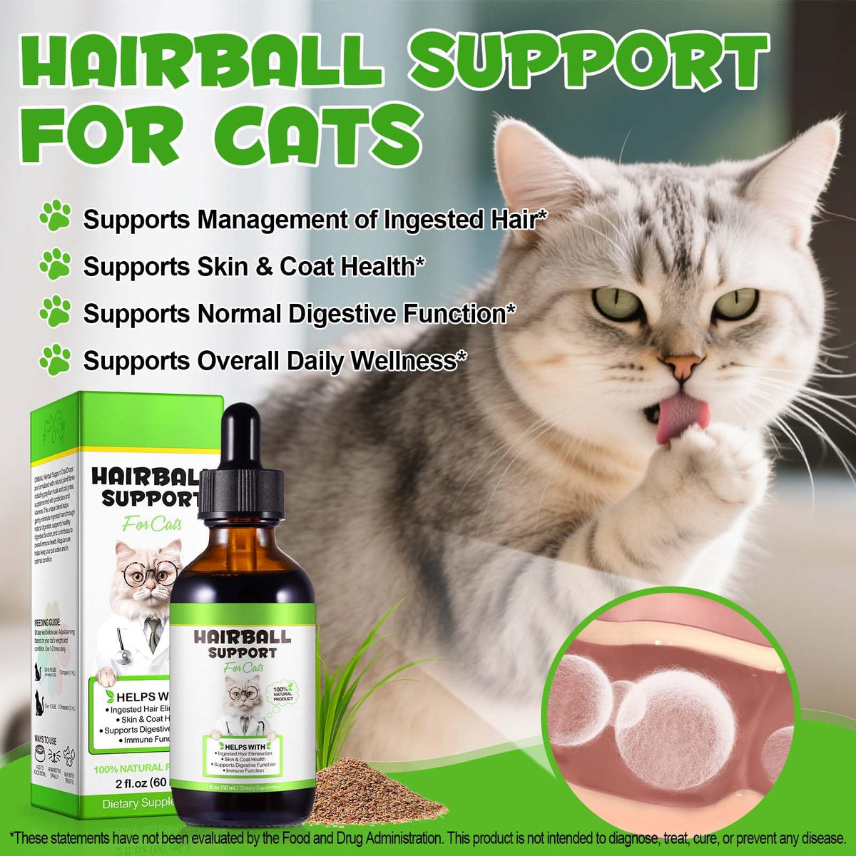 Chicken Flavor Hairball Treatment for Cats J390017