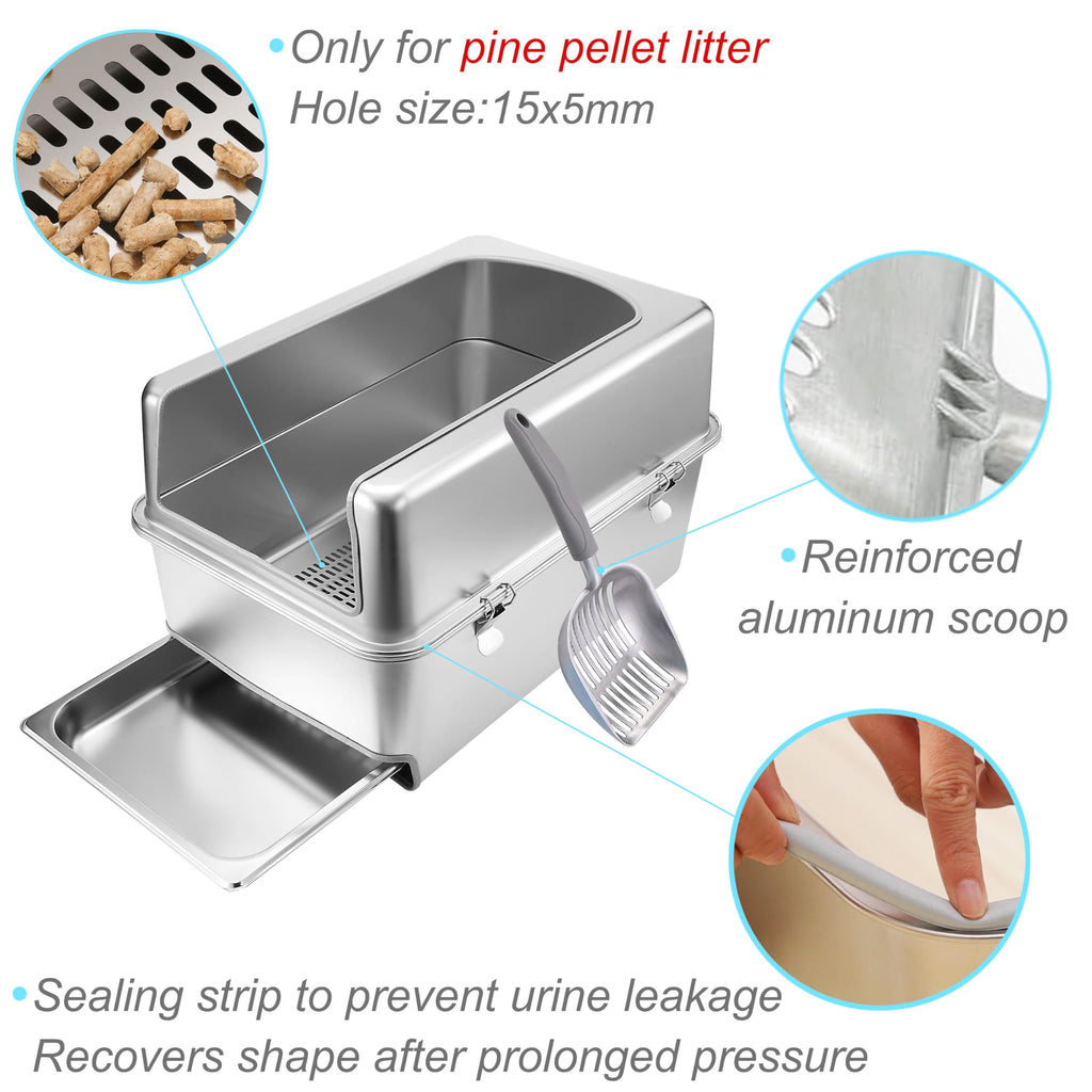 Pull-Out Sifting Cat Litter Box with Lid M339829