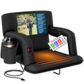 Heated Reclining Stadium Seat with Back Support and Cushion E7678