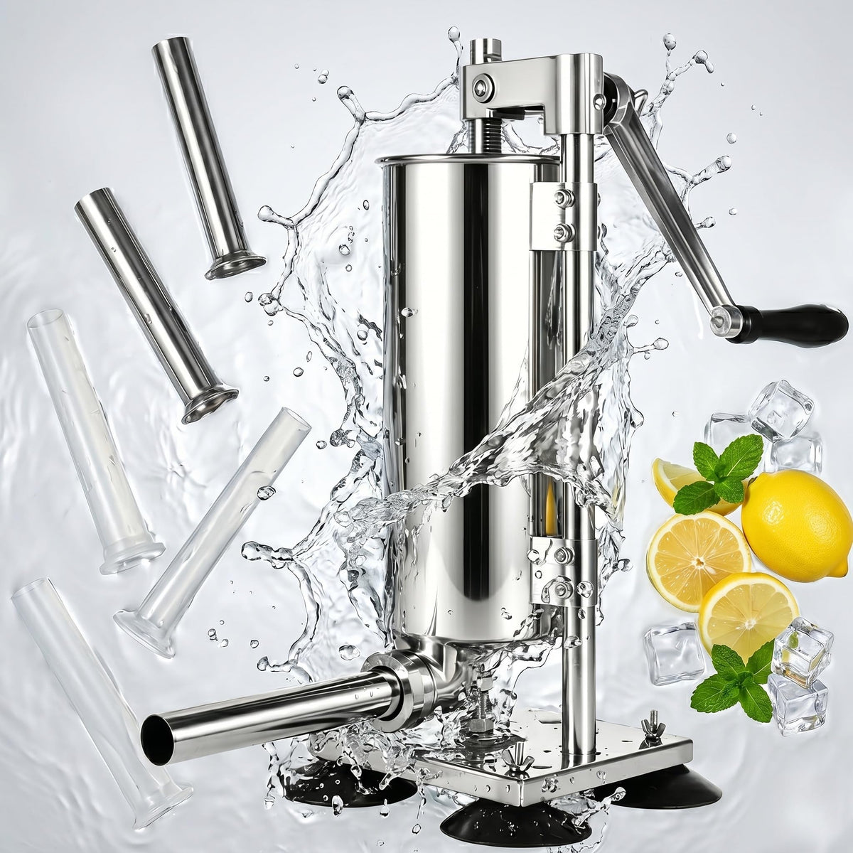 3L Manual Sausage Stuffer Machine 304 Stainless Steel I950524