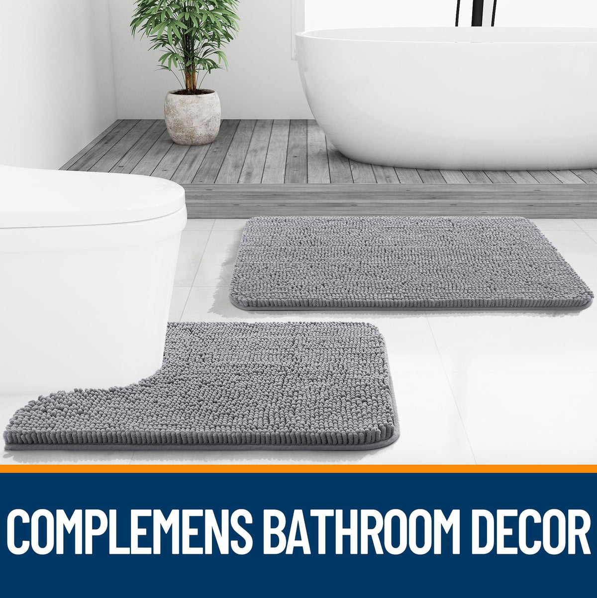 Extra Soft Absorbent Chenille Bath Rugs 30x20 H297