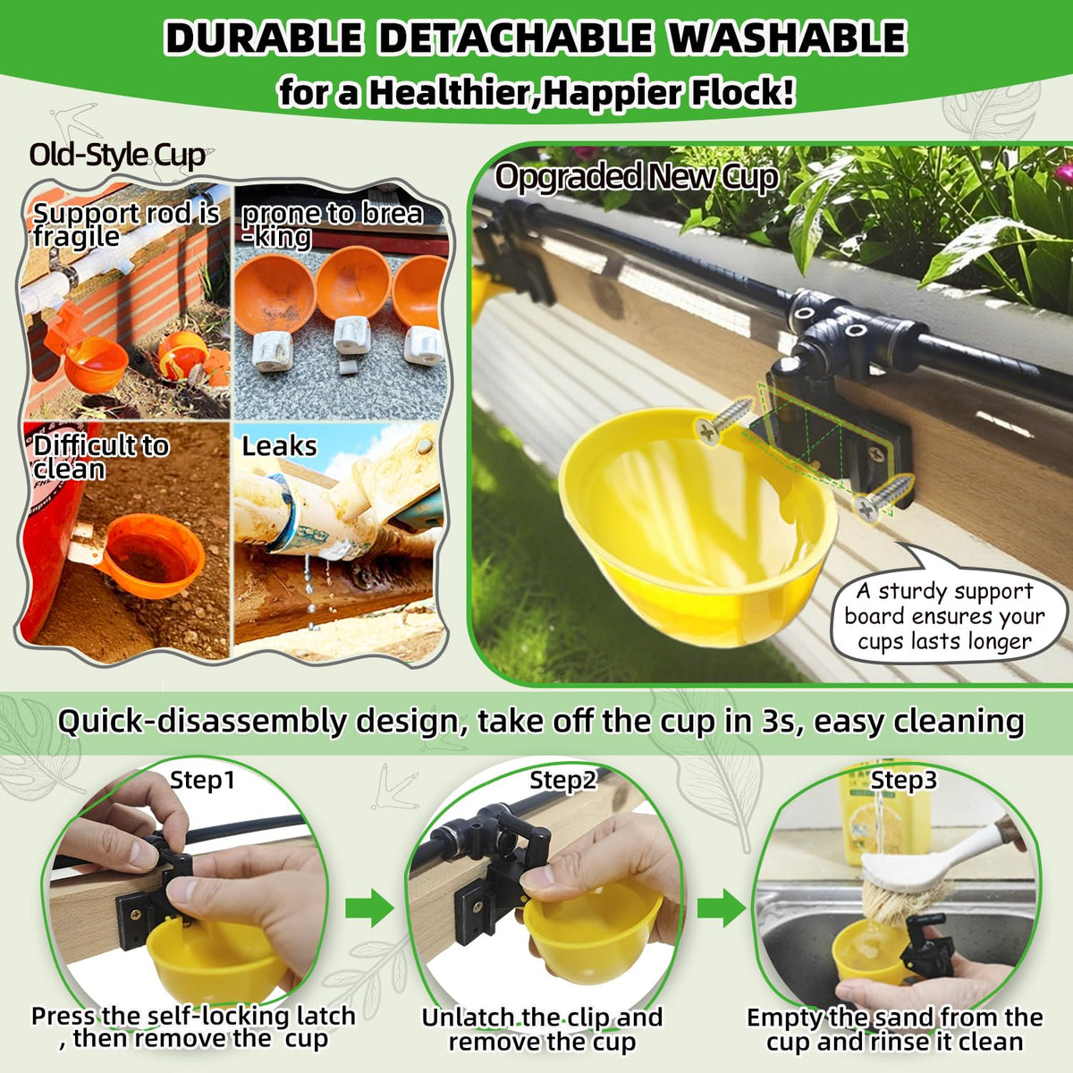 Automatic Chicken Water System Set with Water Cup G409684