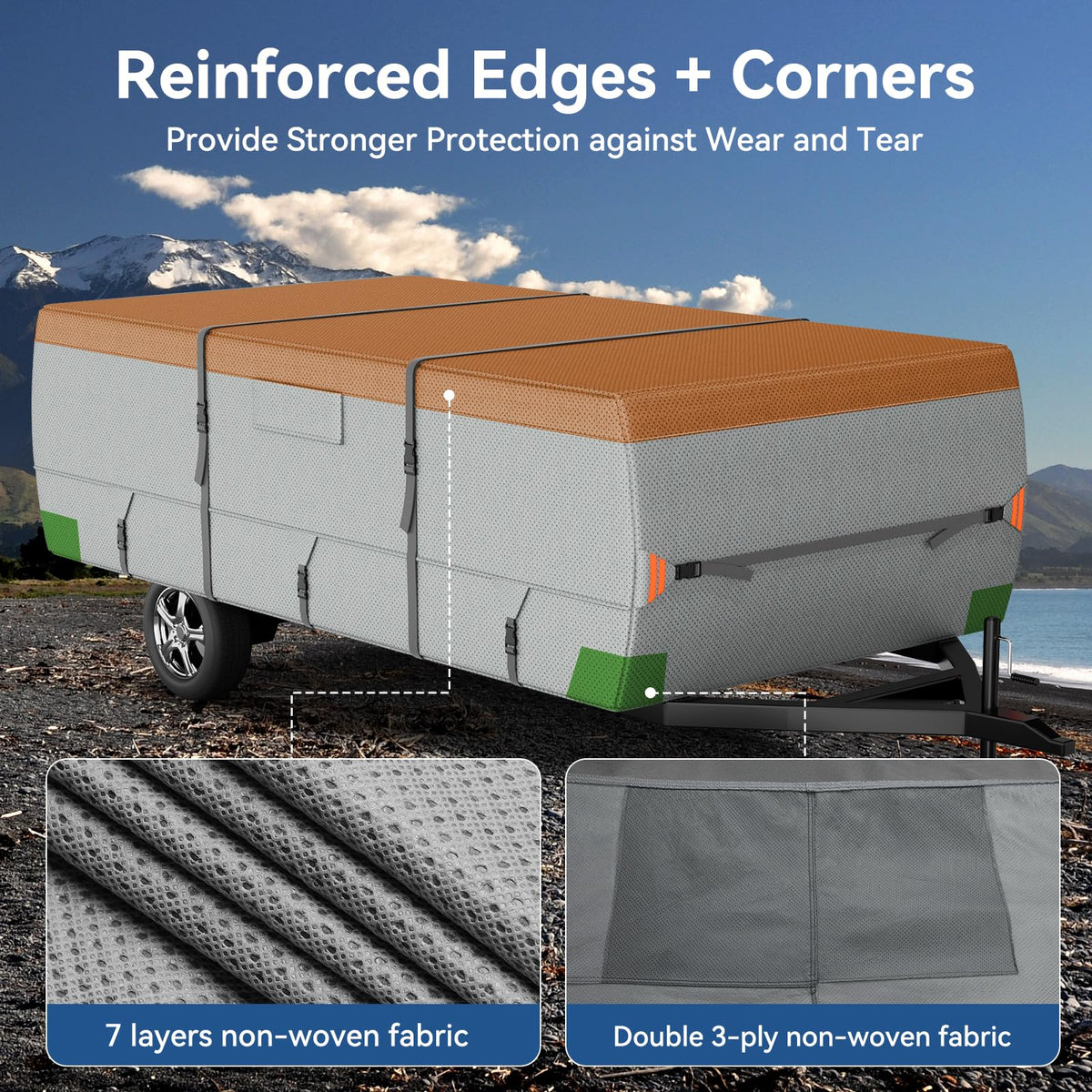Waterproof Pop Up Camper Tent Trailer Cover 10'-12' S8859