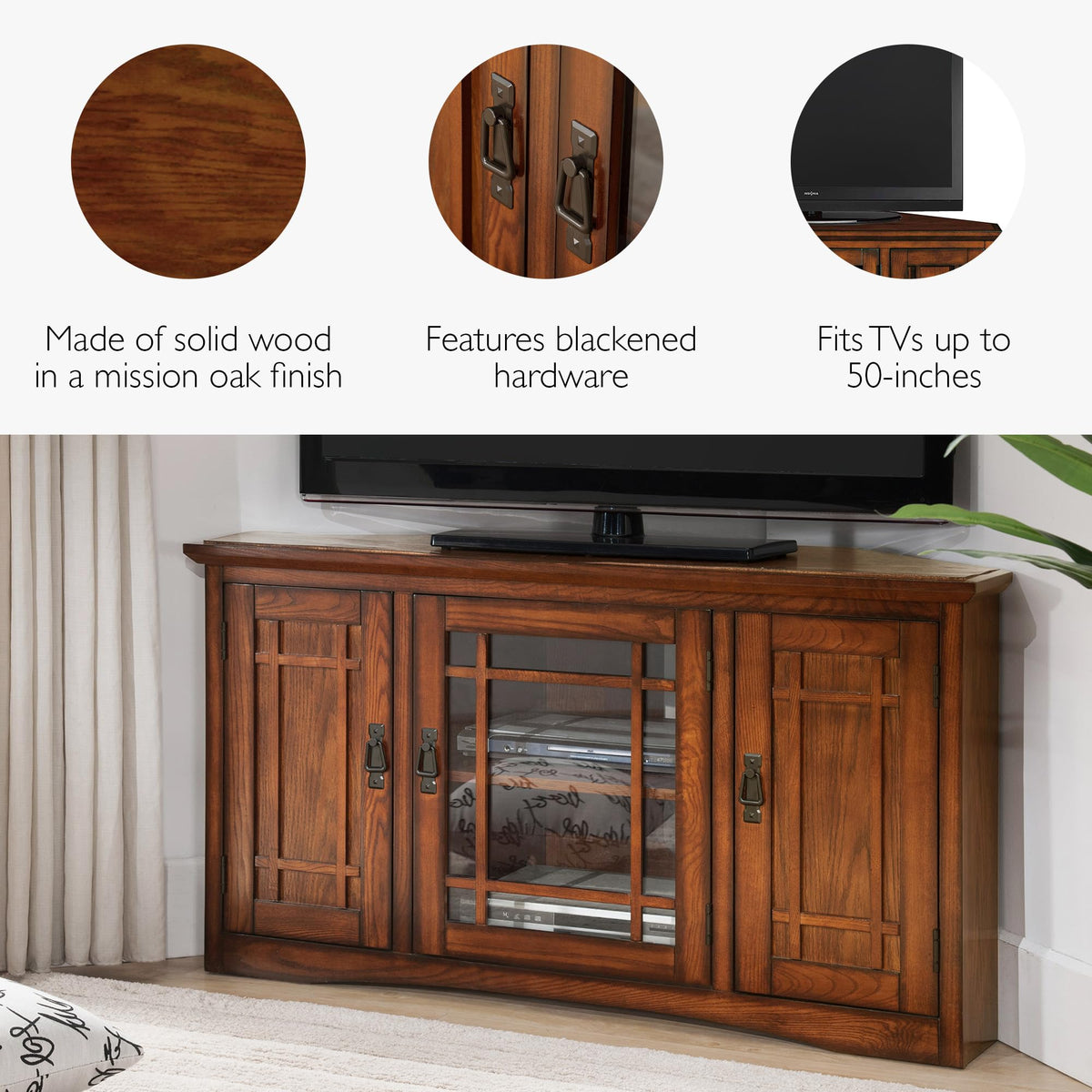 Mission Oak Corner TV Stand G270076