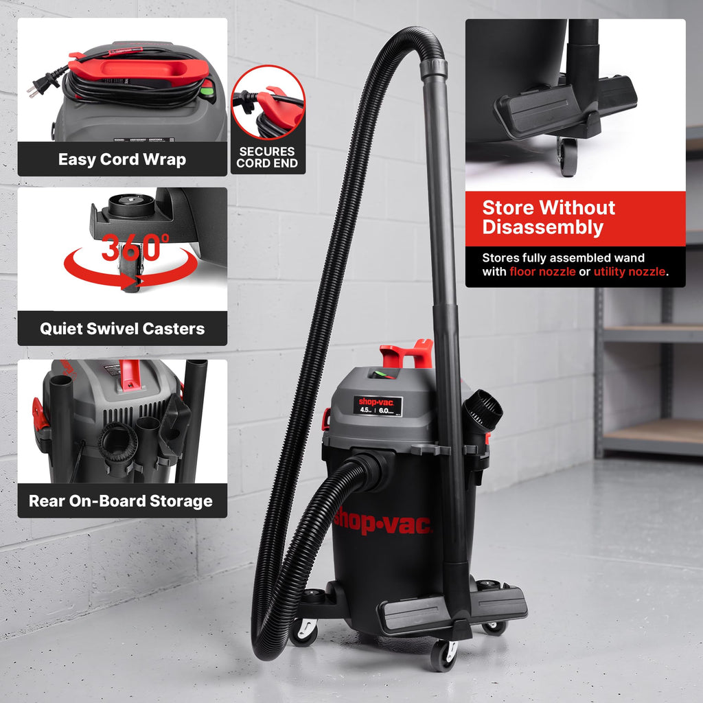 6 Gallon Wet and Dry Shop Vacuum O990348