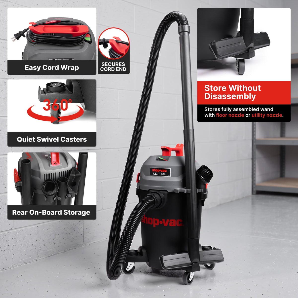 6 Gallon Wet and Dry Shop Vacuum O990348