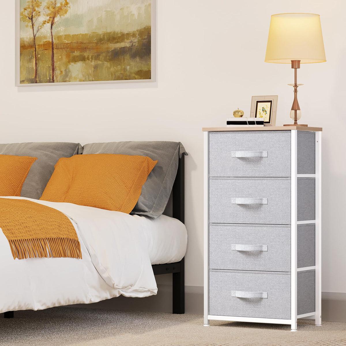 4 Drawer Fabric Storage Dresser Y746532