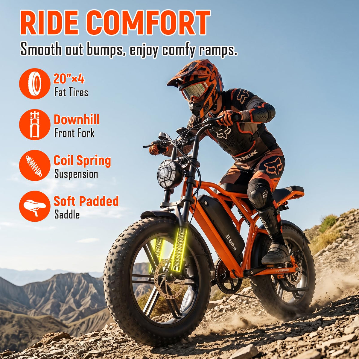Electric Bike 2000W Peak Motor 48V Removable Battery Y398073
