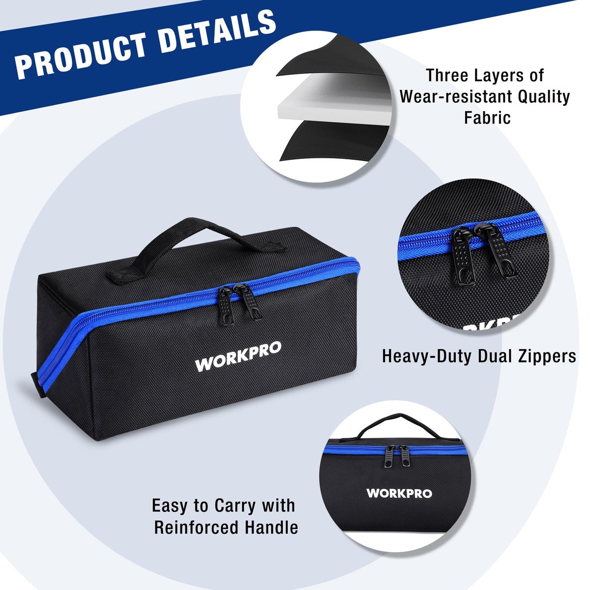 10" Zipper Tool Pouch, 3 Pack S150