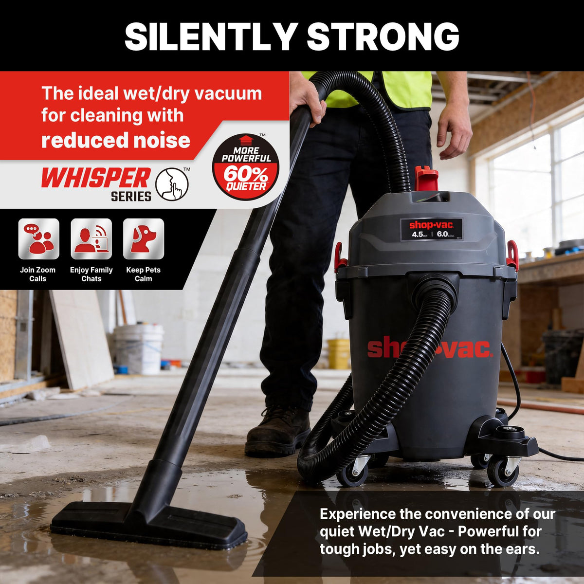 6 Gallon Wet and Dry Shop Vacuum O990348