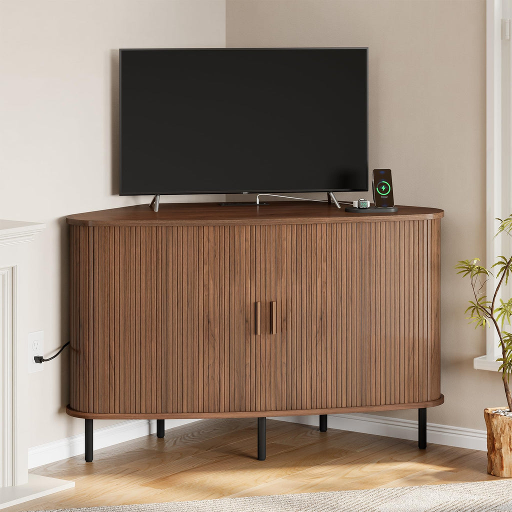 47" Walnut Corner TV Stand P851071