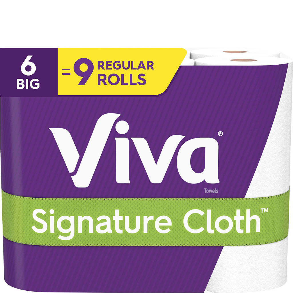 White Paper Towels, 6 Big Rolls J921796