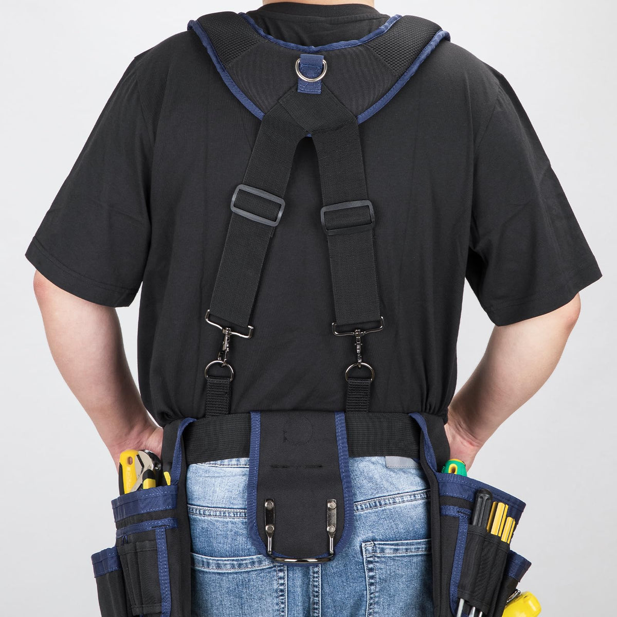 Adjustable Tool Belt with Magnetic Wristband and Pouch Pocket K2205