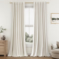 100% Blackout Linen Curtains 108 Inches 2 Panels J772928