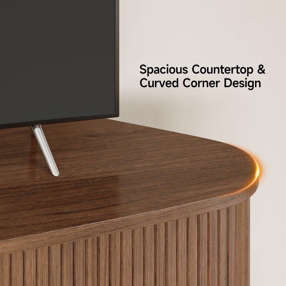 47" Walnut Corner TV Stand P851071