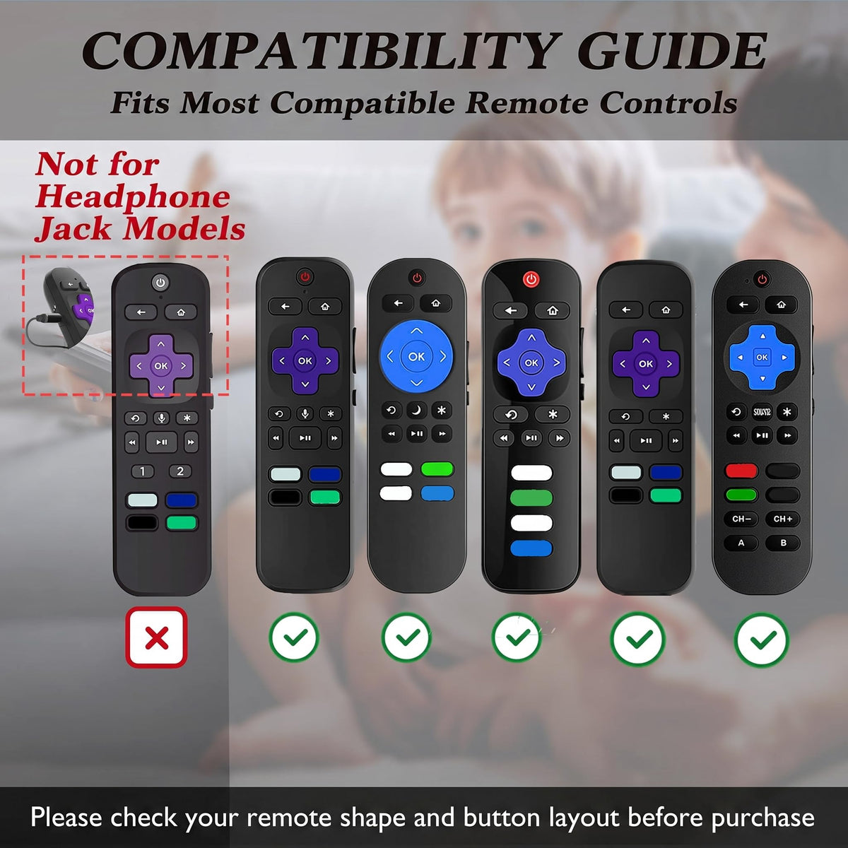 Silicone Remote Cover, 2-Pack, Glow in the Dark, Blue/Purple P422558