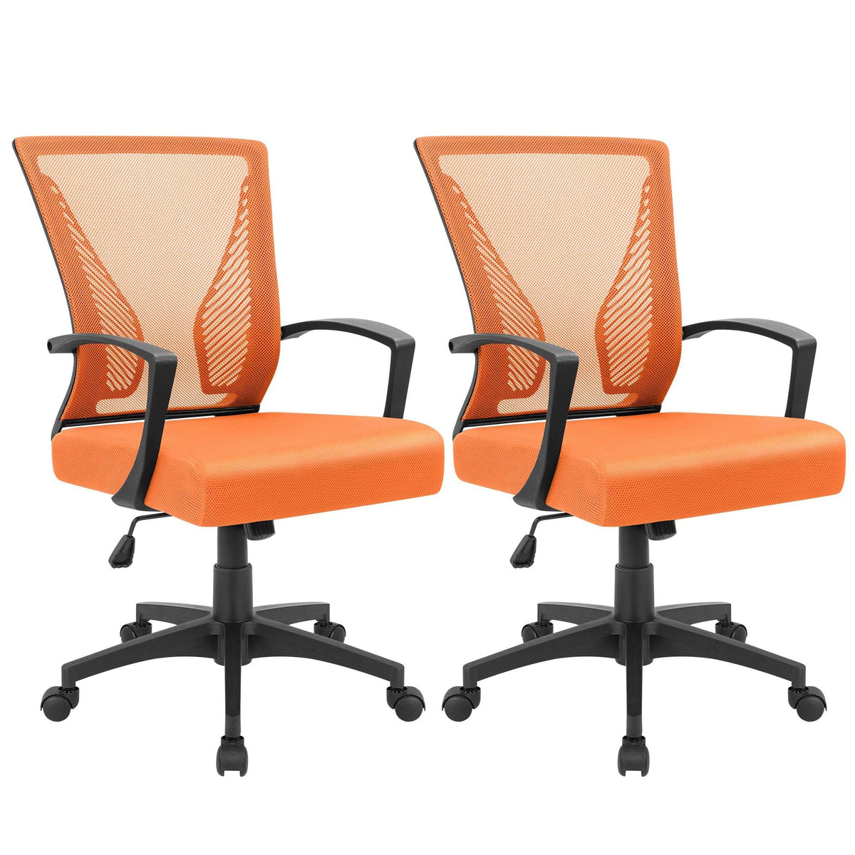 Orange Mesh Ergonomic Office Chair with Armrest X45218
