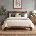 Queen Size Bed Frame with Storage Headboard and Charging Station E731018