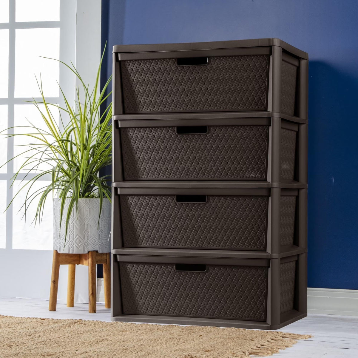3 Drawer Storage Organizer Tower with Carry Handles O546