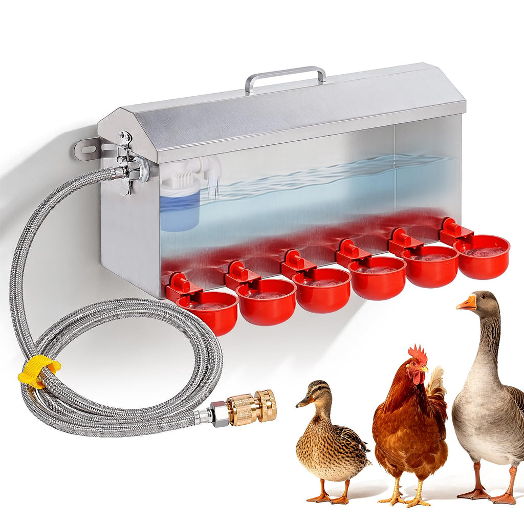 1.5 Gallon Metal Automatic Chicken Waterer O4537