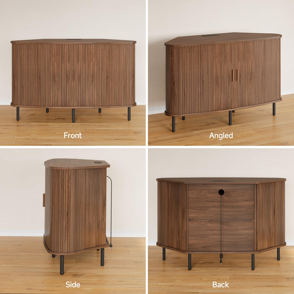 47" Walnut Corner TV Stand P851071