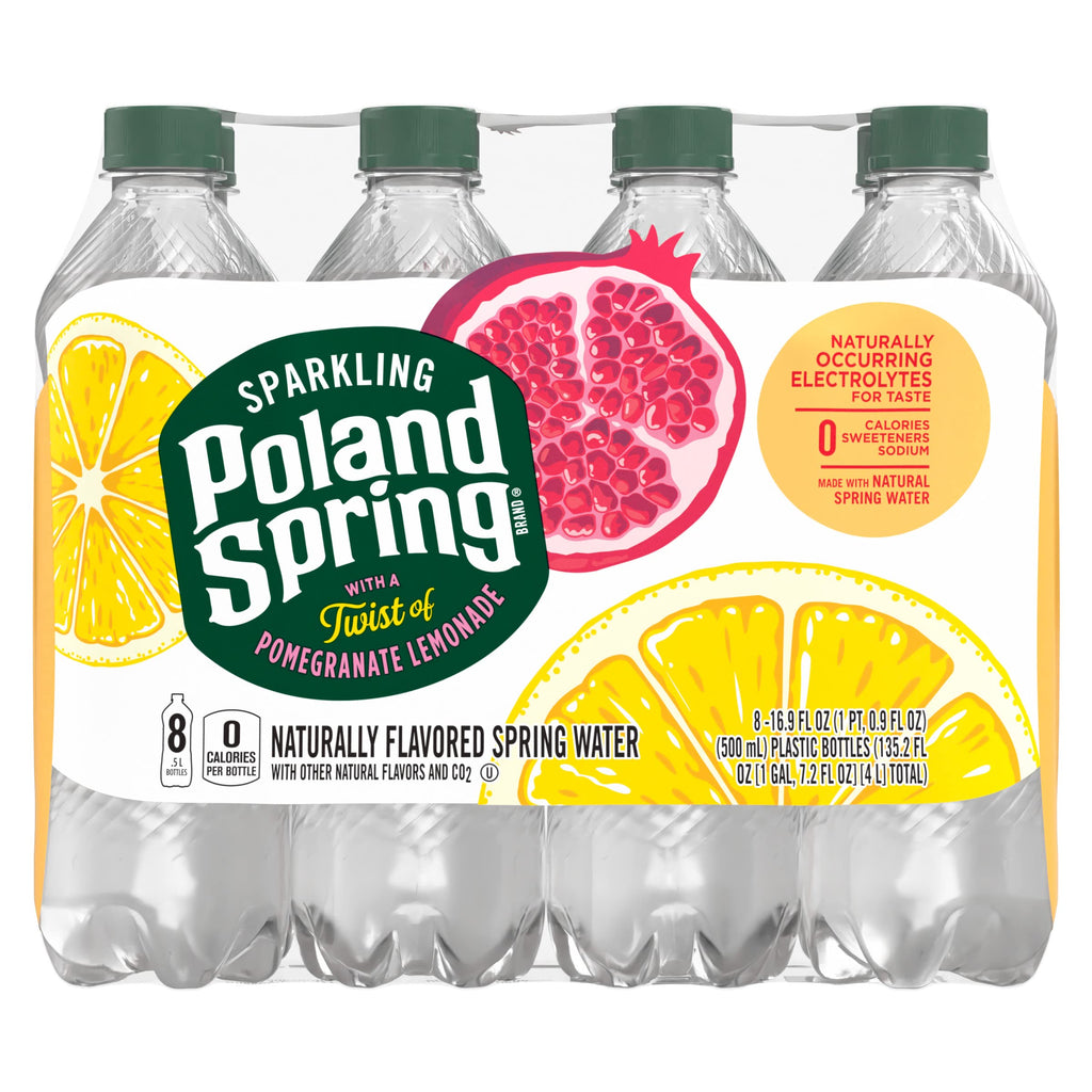 Sparkling Water Pomegranate Lemonade 16.9 oz Bottles Pack of 8 O64402